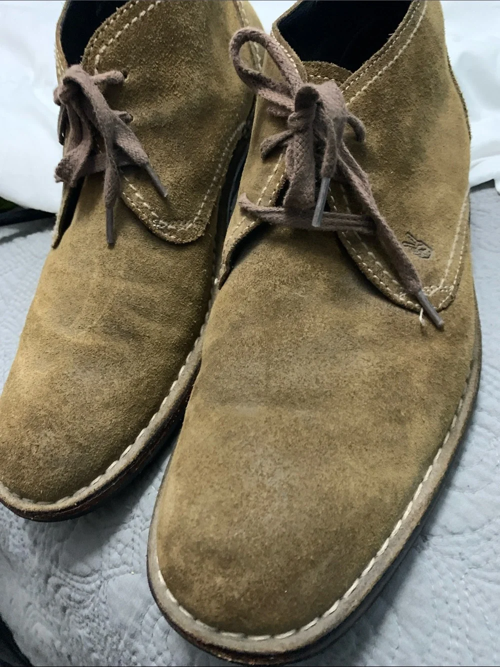 John Varvatos Brown Suede Chukka Boots 11 Sturdy, like new.